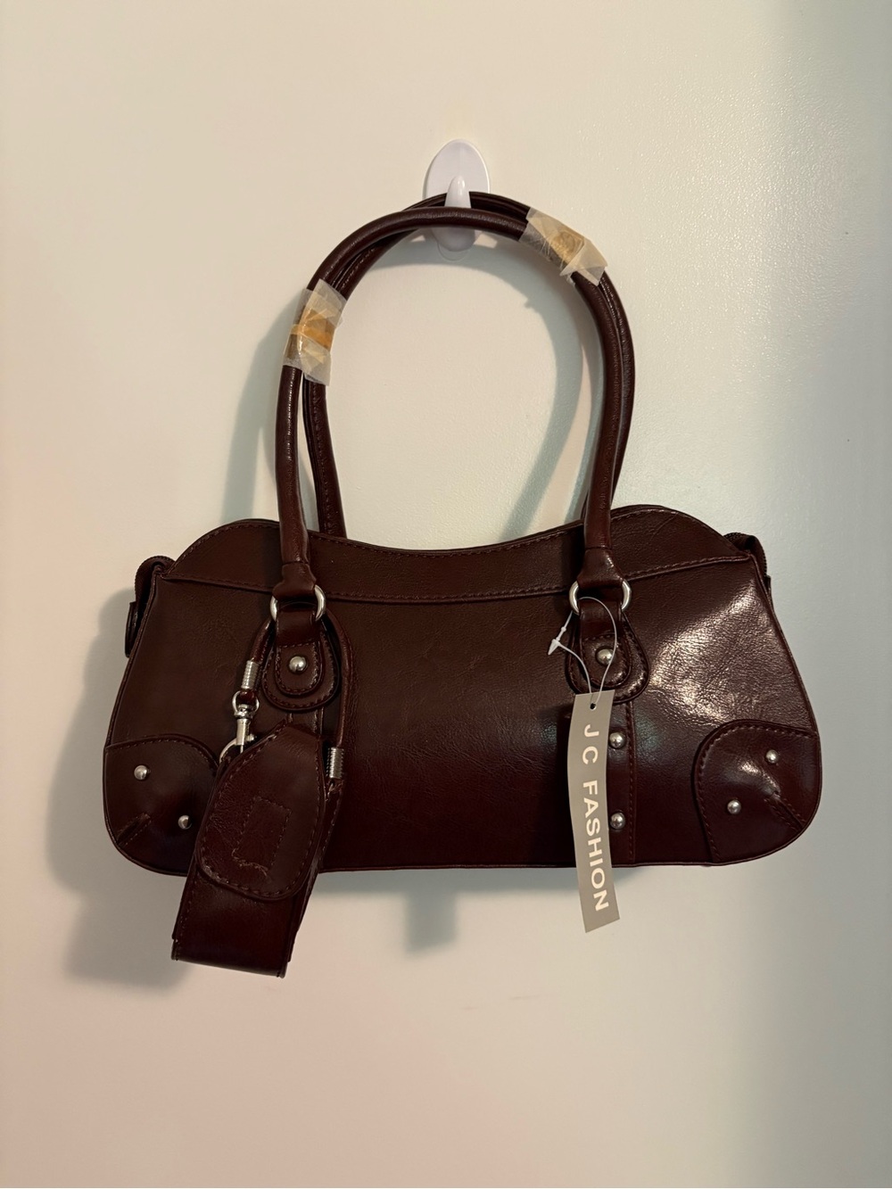Chocolate Brown Shoulder Bag JC Fashion Y2K NWT - Picture 14 of 14